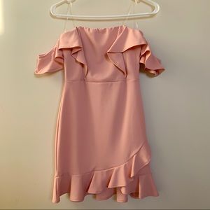 Blue Blush Off the Shoulder Dress Pink NWOT